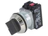 Comutator Rotativ 30mm Negru IP56