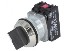 Comutator Rotativ 30mm Negru IP56
