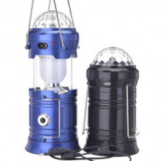 Lanterna pentru camping cu proiector multicolor si functie Powerbank