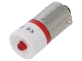 Lampă LED roșie BA9S 130VAC EAO 10-2H24.2052 cu 1 diodă OptoHiT