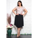 Rochie de Ocazie Melani Negru Floral - 44Marimea