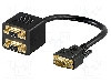 Cablu VGA - VGA, D-Sub 15pin HD soclu x2, D-Sub 15pin HD mufa, 0.1m, negru, Goobay - 93263
