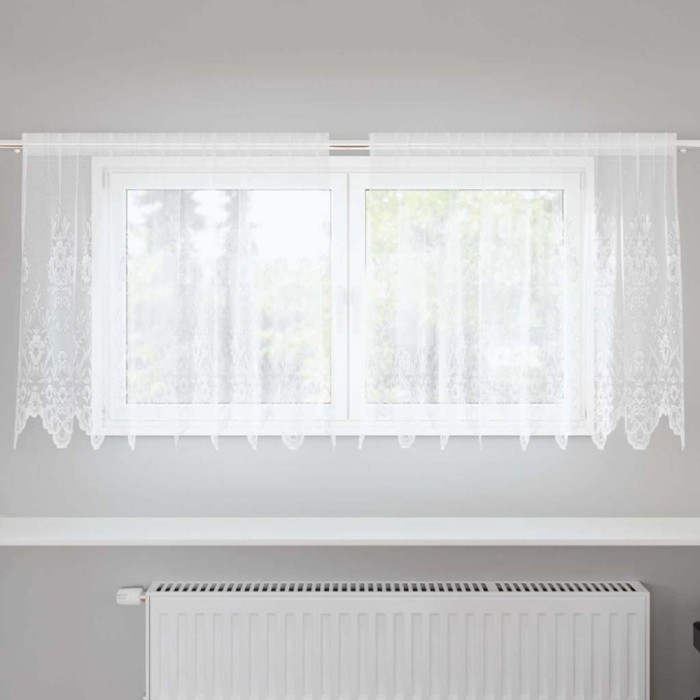 Perdele cu perdele Alb 200 x 80 cm Poliester