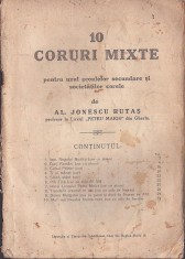 C8636N 10 coruri mixte pentru uzul școalelor secundare și societăților corele de Al Jonescu Butaș, profesor la Liceul Petru Maior din Gherla