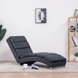 vidaXL Șezlong, gri, piele &icirc;ntoarsă artificială