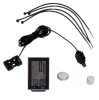 Ciclocomputer Bicicleta Digital, 16 Functii, Vitezometru, Kilometraj, Calorii Arse, Iluminare, Negru/Alb