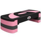 Soozier Stepper Aerobic Reglabil, Platformă pentru Exerciții, Trainer pentru Fitness și Yoga, &Icirc;nălțimi 10-15-20 cm, Roz | Aosom Romania