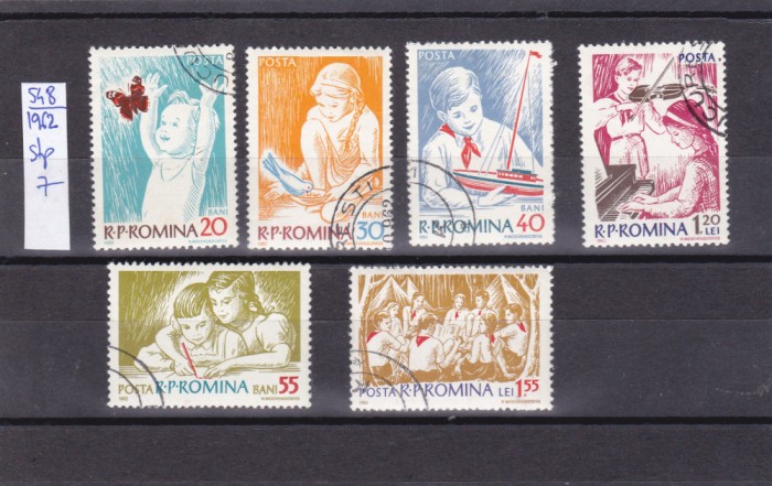 TSV @ - 1962 LP 548 COPII &Icirc;N R.P.R, ȘTAMPILAT