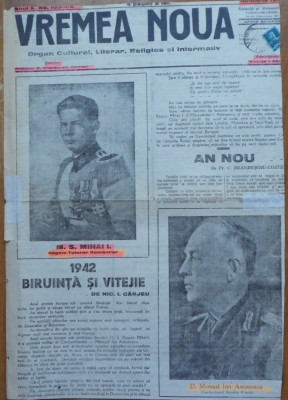 Ziarul Vremea Noua, Ianuarie, Turnu Severin, 1942, Mihai I, Maresal Antonescu foto