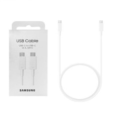 Cablu de Date Type-C to Type-C Fast Charging 5A, 1.8m Samsung (EP-DX510JWEGEU) Alb (Blister Packing) foto
