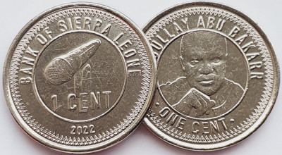 1657 Sierra Leone 1 cent 2022 Sullay Abu Bakarr UNC foto