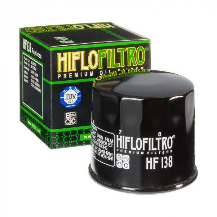 Filtru Ulei HF138 Negru Hiflofiltro Aprilia , Kawasaki , Arctic Cat, Kymco, Suzu Cod Produs: MX_NEW HF138