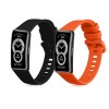 Set 2 Curele Kwmobile pentru Huawei Band 8, Negru/Portocaliu, Silicon, KWM0000198N005C