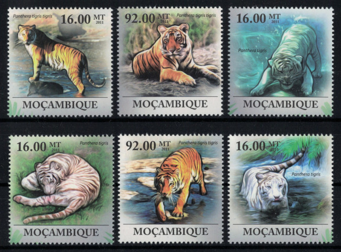 MOZAMBIC 2011 - Tigri bengalezi / serie completa MNH (cota Michel 10&euro;)