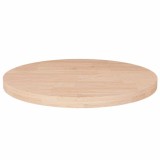 Cumpara ieftin Blat de masa rotund, &Oslash;40x2,5 cm, lemn masiv stejar netratat