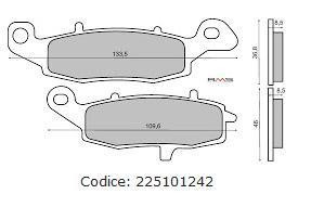Placute frana (Sinter) Suzuki GSF 600 &#039;00-&#039;04 /GSX 600 &#039;98-&#039;05 Cod Produs: MX_NEW 225101242RM