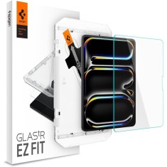 Folie sticla iPad Pro 13 (2024) Spigen Glas.t R Ez Fit 9H, transparenta foto