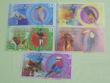 BANCNOTE FANTASY NOTE - 2017 - ALDABRA ISLAND - 50, 25, 10, 5, 3, DOLLARS - TROPICAL BIRDS ( PASARI TROPICALE ) - PE VERSO FAUNA TROPICALA. VEZI POZE