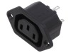 Conector Alimentare BULGIN C13 Mama Montare Panou 10A 250V AC IEC 60320