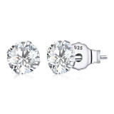 Cercei din argint stud, cu pietre din zirconiu de 7mm, Simple Zircons