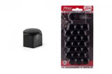 Set capacele ornament prezoane, 20+1 gratis, 17 mm, culoare negru