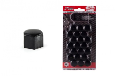 Set capacele ornament prezoane, 20+1 gratis, 17 mm, culoare negru foto