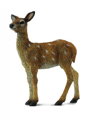 Figurina pui de Cerb Rosu pictata manual S Collecta foto