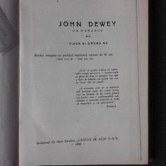 JOHN DEWEY, CA PEDAGOG, VIATA SI OPERA SA - NIC. CRETU