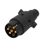 Priza Remorca Auto cu 7 Pini 12/24 V, Culoare Negru