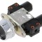 Buton pneumatic cu filet M12 și pini NC neagră