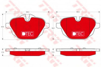 Set placute frana,frana disc BMW X3 (F25) (2010 - 2016) TRW GDB1840DTE foto