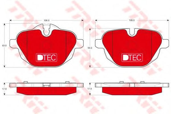 Set placute frana,frana disc BMW Seria 5 Touring (F11) (2010 - 2016) TRW GDB1840DTE