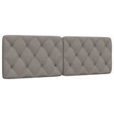 VidaXL Pernă pentru tăblie de pat, gri taupe, 160 cm, material textil