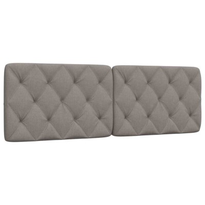 vidaXL Pernă pentru tăblie de pat, gri taupe, 160 cm, material textil 4019230 foto