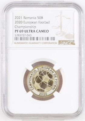 Romania - 50 Bani 2021 - Campionatul din 2020 - Proof - PF 69 - Ultra Cameo foto