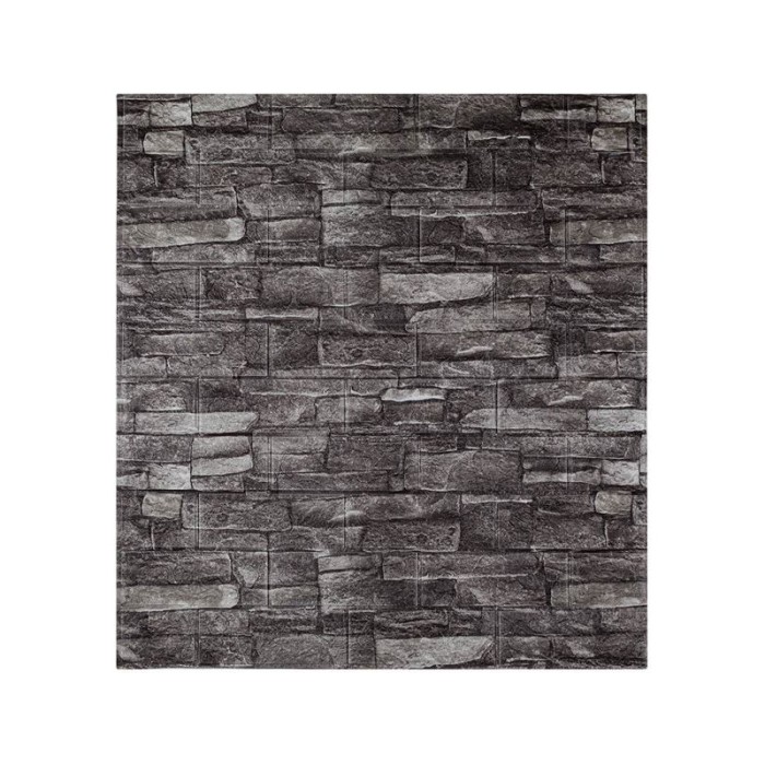 Autocolant de perete, Design de piatra, Gri, 70x77 cm, ATU-087492