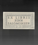 Ex libris Finn Salomonsen, 11x6 cm, litografie, Danemarca.