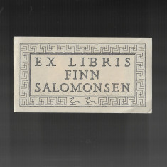 Ex libris Finn Salomonsen, 11x6 cm, litografie, Danemarca.