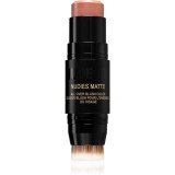 Nudestix Nudies Matte machiaj multifuncțional pentru ochi, buze și față culoare Nude Peach 7 g