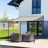 Outsunny Foisor Pergola de Gradina in Metal si Poliester Bej