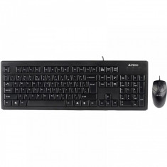 Kit tastatura + mouse A4tech KRS-8372, cu fir, negru, tastatura KRS-83, Mouse OP-720, USB foto