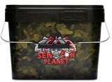 Galeata Pescuit SENZOR Planet 10L Camo: Nada, Boilies, Pelete, Accesorii - Maner Metalic, Rigla pe Capac
