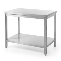 Masa de lucru profesionala din inox centrala cu polita, 1500x700x850(h)mm - folosita