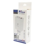 Incarcator telefon ZK-15, 65W, 2 porturi PD/Type-C + 1 port USB, incarcare rapida