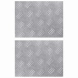 vidaXL Plăci cu tablouri 2 pcs Argintiu 40 x 30 cm Aluminiu 4104289