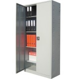 Dulap metalic Eco I A177, metal, gri deschis, 4 rafturi, 2 usi, 90 x 40 x 180 cm, 60 kg/raft