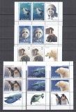 ROMANIA 2007 LP 1791 LP 1791 a FAUNA POLARA SERIE+SERIE CU VINIETA STARE MNH