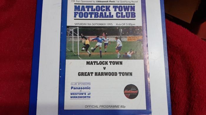 program Matlock Town - Great Harwood Town