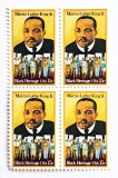 4 timbre Statele Unite bloc de 4 val. MNH 1979 Dr. MARTIN LUTHER KING_Scott 1771, SUA, Oameni, Nestampilat