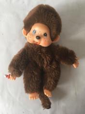 Monchhichi Sekiguchi, maimutica maimuta jucarie plus 18 cm, vintage, maro foto
